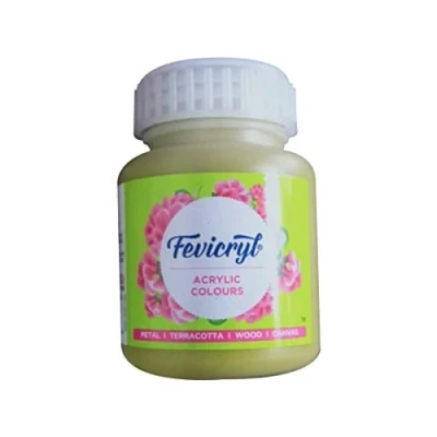 Image of SPL Acrylic &amp; Multi Surface Paint Colour for Art Craft (100 Ml Btl) Pidilite Fevicryl (YELLOW ORCHID)
