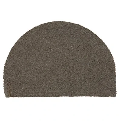 Image of 60cm x 40cm Grey Coir Half Moon Door Mat By Nicola Spring