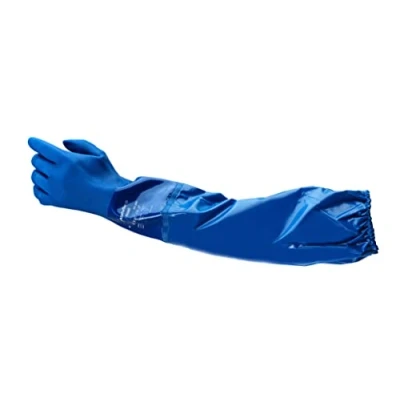 Image of Ansell AlphaTec 23 201 Work Gloves in PVC, Food Approved, Dexterity and Flexibility at Low Temperatures, Dipped Rough Finish for Enhanched Grip, Size 8/M (6 Pairs)