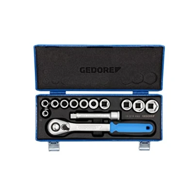 Image of GEDORE 13 piece Socket spanner set, 1/2&quot;, 10 24 mm, Tool, Sockets ratchet, for carmotive, 19 KMU 20