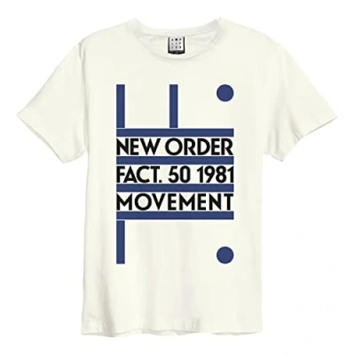 Image of Amplified Unisex Adult Movement New Order T Shirt (XL) (Vintage White)