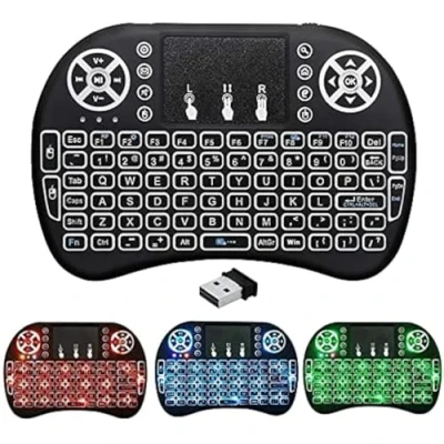 Image of BIFANS 2.4G Mini Wireless Keyboard with Touchpad Mouse, Upgraded Multi Backlit, Portable Rechargeable Remote Control USB Receiver for Android Smart TV Box HTPC Pad XBOX Windows Mac