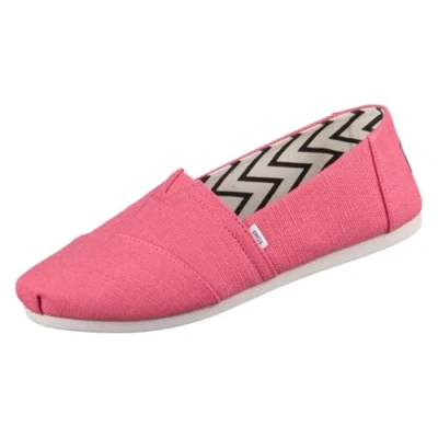 Image of TOMS Women&#039;s Alpargata Espadrille Loafer Flat, Shell Pink Heritage Canvas, 4.5 UK