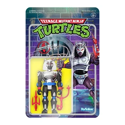Image of SUPER7 Teenage Mutant Ninja Turtles ReAction Figures Wave 6 Chrome Dome