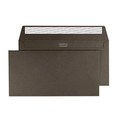 Image of Blake Creative Colour 226 DL+ 114X229 mm 120 gsm Peel and Seal Wallet Envelope Bitter Chocolate (Pack of 500)