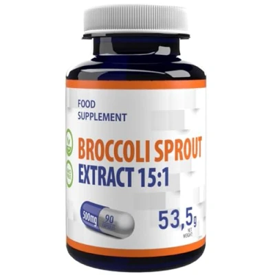 Image of Broccoli Sprout Extract (Contains Activated Sulforaphane) 7500mg Equivalent (500mg of 15:1 Extract) 90 Vegan Capsules