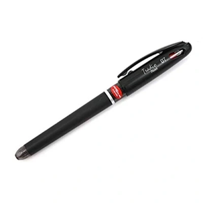 Image of Pentel BL117 EnerGel Tradio 0.7mm Rollerball Pen Black Barrel With Red Ink