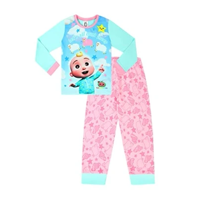 Image of CoComelon Girls Lets All Count Sheep Long Pyjama Set Pink (9 12 Months)