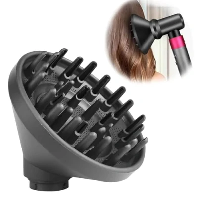 Image of ExcellaElite Diffuser Nozzle for Dyson Airwrap Styler Attachments, Attachment Hairdryer, Converting Air Wrap Curling to A Hair Dryer