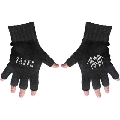 Image of Razamataz Sleep Token Band Logo And Sigil Fingerless Gloves One Size
