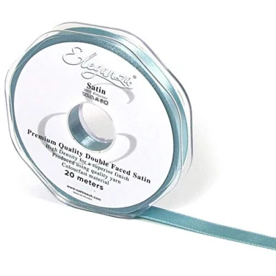 Image of Eleganza Double Faced Satin Ribbon Sea Breeze 10mm x 20m
