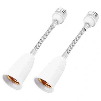 Image of WANGCL 2PCS E27 Lamp Base Flexible Gooseneck Extension Adapter for Light Bulb Adjusting the 18cm
