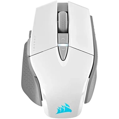 Image of CORSAIR M65 RGB ULTRA Wireless Tunable FPS Gaming Mouse 26,000 DPI Sub 1ms Weight System Up to 120hrs Battery iCUE Compatible PC, Mac, PS5, PS4, Xbox White