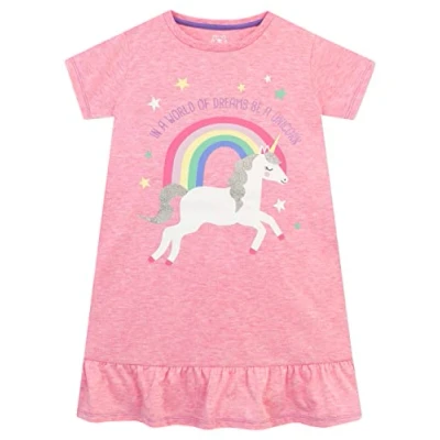 Image of Harry Bear Girls Nightdress Unicorn Pink 3 4 Years