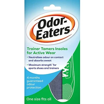 Image of Odor Eaters, Odour Destroying Super strength insoles for active wear, Trainer Tamers 1 pair