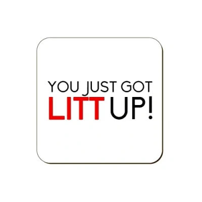 Image of Grindstore You Just Got Litt Up Coaster White 9.2x9.2cm