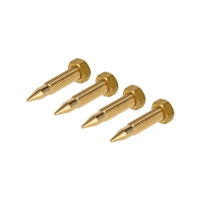 Image of PrecisionGeek M6 Brass Speaker Spikes L=35mm (incl. 4x locking nuts) Set of 4 pcs