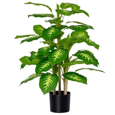 Image of HOMCOM Artificial Evergreen Tree Fake Decorative Plant in Nursery Pot for Indoor Outdoor Décor, 95cm