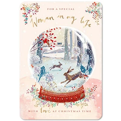 Image of Special Woman in My Life Christmas Greeting Card The Wildlife Range Xmas Cards X14069M