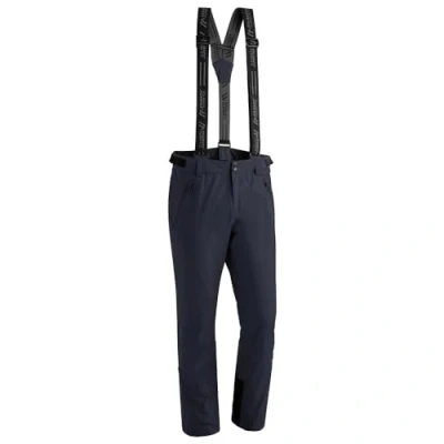 Image of Maier Sports Anton Slim Men&#039;s Ski Trousers, Fitted Waterproof Snow Stretch Material and Adjustable Waistband, PFC Free, mTHERM Padding &amp; mTEX Weather Protection, Blue, Size 56 (W39/40/L32)