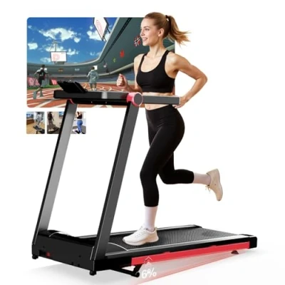Image of Superun Treadmills for Home Foldable, Raceable Folding Treadmill Suitable High Tech Equipment, MAX 158KG Incline with APP Control, Door to Delivery Running Machine