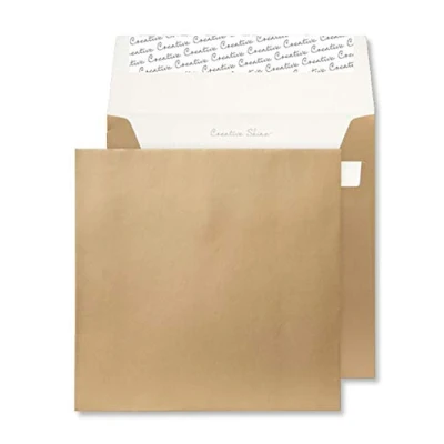 Image of Blake Creative Shine 220 x mm 120 gsm Square Peel &amp; Seal Envelopes (513) Metallic Gold Pack of 250