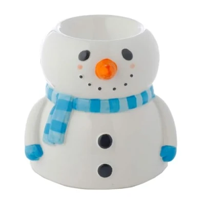 Image of Puckator Festive Friends Oil Burner Snowman Shaped Ceramic Living Room Accessories Wax Liquidizer Burners For Essential Oils Melt Holder Fragrance