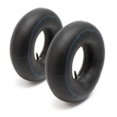 Image of WilTec 2x Inner tube lawn mower tyre 15x6.00 6 straight valve stem garden tractor