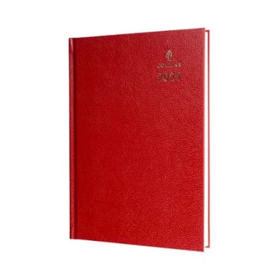 Image of Collins Standard Desk 2025 Diary for Professionals A5 Week to View Business Red (35.15 25) Premium Planner with Hardback Leathergrain Covers