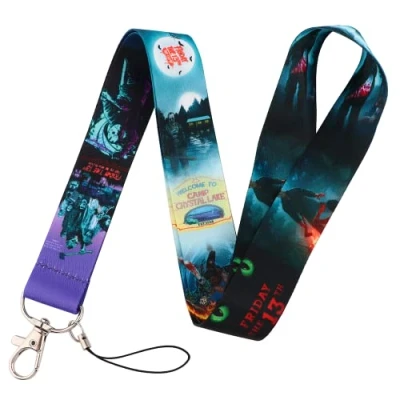 Image of Jason Voorhees Friday The 13th Camp Crystal Lake Classic Horror Film Movie 17.7&quot; Neck Lanyard Keychain Holder ID Badge Mobile Phone Pin Strap by Pinstant