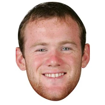 Image of FoxyPrinting Wayne Rooney Celebrity Cardboard Party Face Mask Fancy Dress
