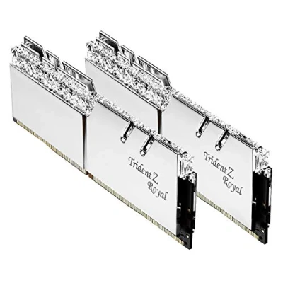 Image of 32GB G.Skill DDR4 Trident Z Royal Silver 3200Mhz PC4 25600 CL16 1.35V Dual Channel Kit (2x16GB)
