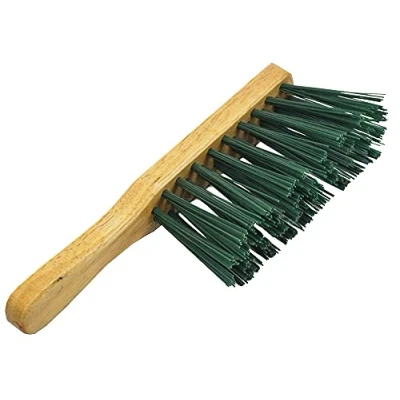 Image of Faithfull FAIBRHANDSTI PVC Stiff Green Hand Brush 275 mm (11 Inch)