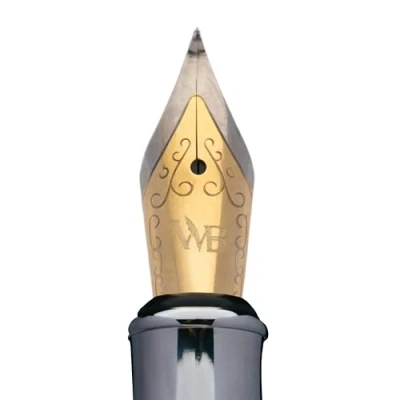 Image of Wordsworth &amp; Black Erudite SPARE Nib Bent (Chrome Trim) 1pc paper box packaging