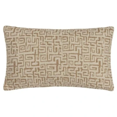 Image of Hoem Höem Thalia Woven Jacquard Cushion Cover Beige One Size