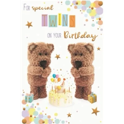 Image of ICG Special Twins On Your Birthday Card Cute Bears