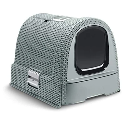 Image of Curver 234871 Covered Cat Litter Box Tray