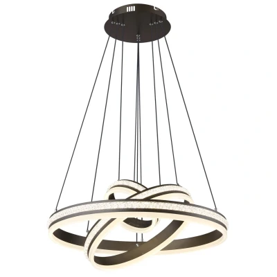 Image of Globo Grouni LED hanging light, Ø 60 cm, titanium coloured, CCT, metal