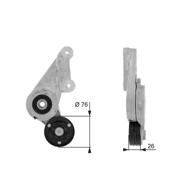 Image of 1275380, 7431275380 Tensioner Pulley GATES FleetRunner Micro V Kit T38304 VOLVO: V70 I, 850 Estate