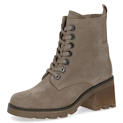Image of CAPRICE Women&#039;s 9 26217 41 Lace up Boots with Heel, Dune Lt Gold C, 3.5 UK