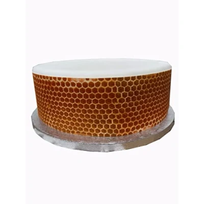 Image of Edible Decor Sheet Honeycomb Bee Border Ribbon Perfect for Decorating Your Cakes Easy to Use