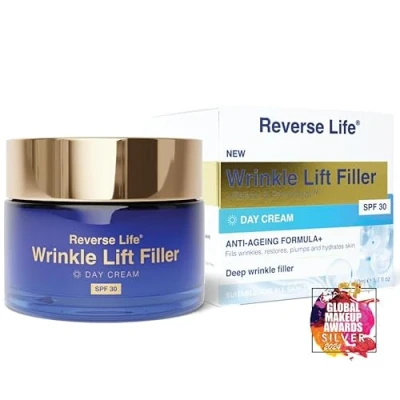 Image of Reverse Life Day Cream Face Moisturiser, Anti Ageing Cream, for Mature Skin Wrinkles with Lifting and Filling Properties 50ml