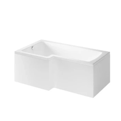 Image of Iflo Metz L Shaped Shower Bath 1500mm Right Hand