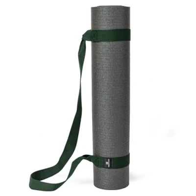 Image of yoga Studio mat Carry Strap 4 x 137cm, Multipurpose with Adjustable Loops, and Carrier Combined (The in picture is for illustration purposes only.) (Dark Green)
