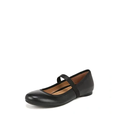 Image of Vionic Women&#039;s Joseline Mary Jane Flat, Black Leather, 4 UK