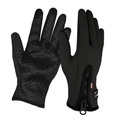 Image of RockJock Touchscreen Outdoor Windproof Thermal Cycling Hunting Climbing Sport Smartphone Gripper Gloves Zip fastening