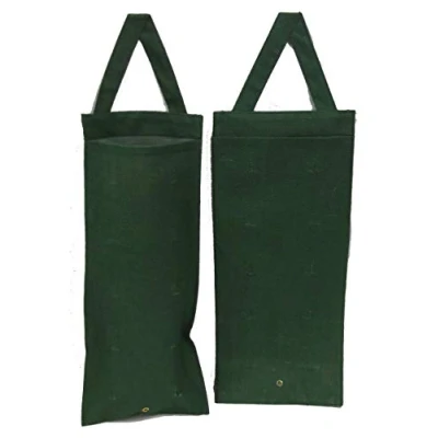 Image of 2 x Fabric Hanging Planter Grow Bag Plant Pouch Tube Tomato Herb Flower Strawberry