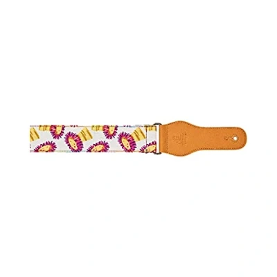 Image of Ortega Guitars Adjustable Guitar Strap Acoustic / Bass, Electric Bass Creative Series Cotton, 70&#039;s Plants (OCS 530)