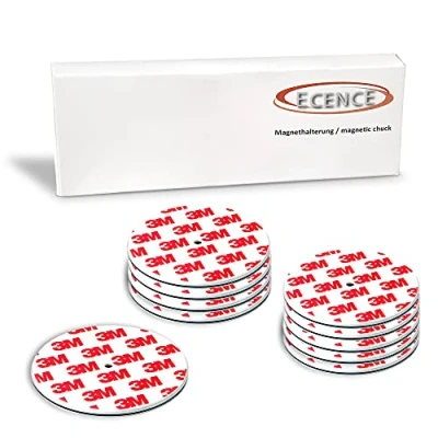 Image of ECENCE 10pcs Magnetic Smoke Detector Mount Adhesive Pads For Alarms Ø 70mm Fast &amp; Safe Mounting No Drilling Or Screws Fire Protection Installation Tool