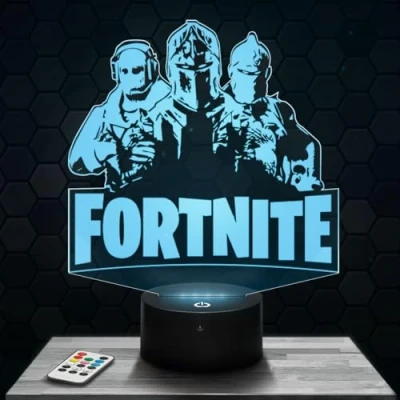 Image of Bedside lamp Video Game Night Light 3 Characters 3D LED Illusion lamp, Christmas Birthday Gift idea for Boys and Girls Children&#039;s or Adult Bedroom TOP